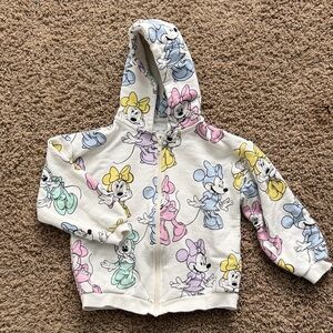 Zara - Disney Kids Hoodie - White with Pastel Characters
